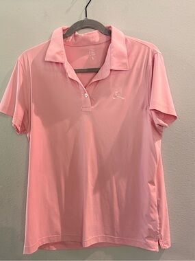 Light Pink Golf Polo with Embroidered Logo Rhoback